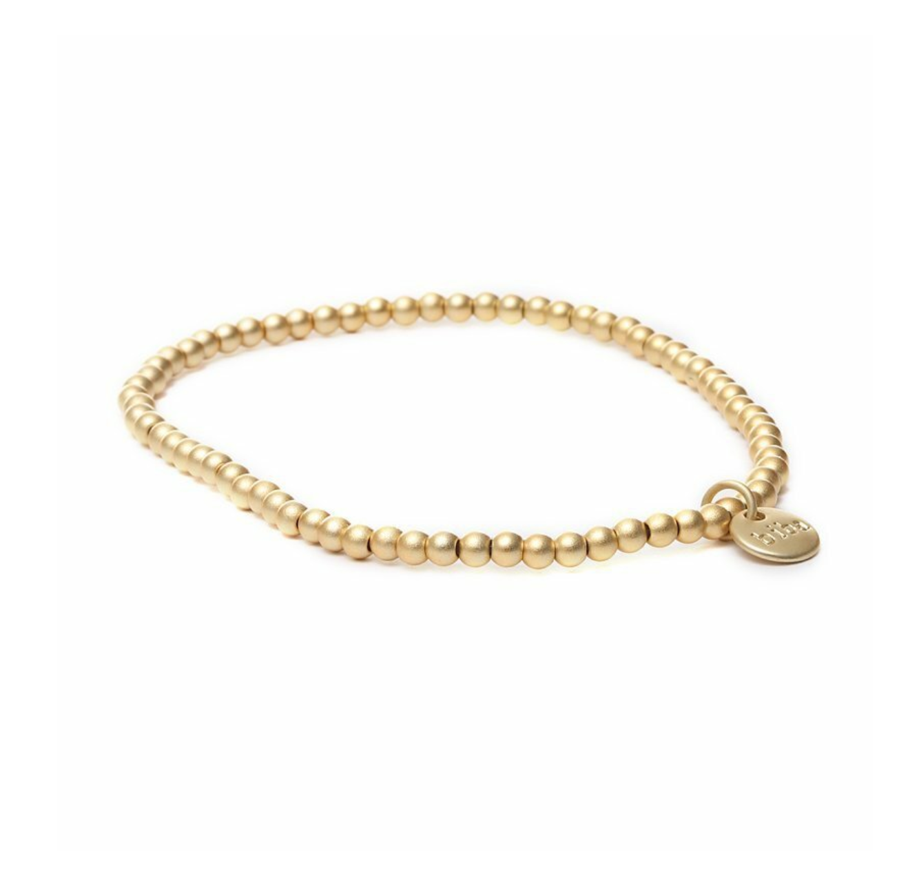 biba Armband Gold matt mit 3mm Perlen