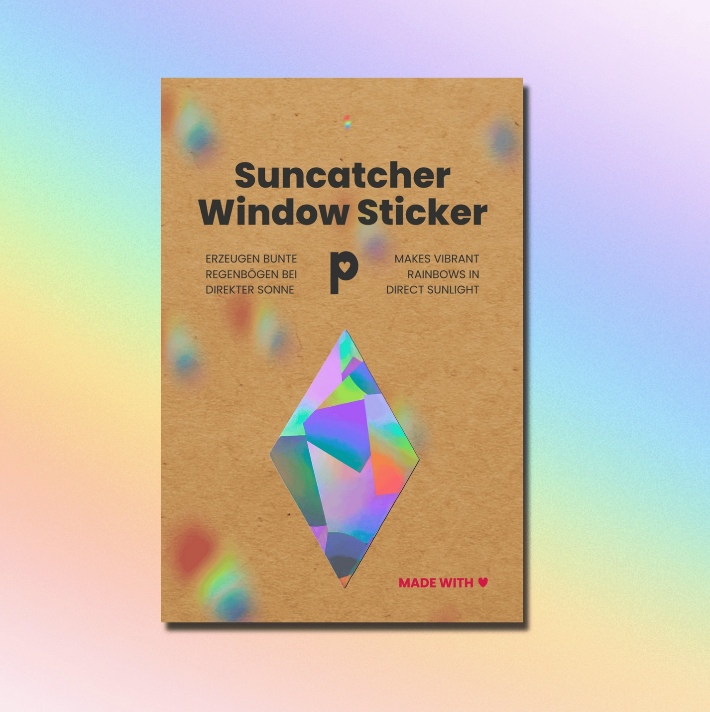Sonnenfänger Fensteraufkleber Diamant, Sonnenfänger Aufkleber Plottkowski