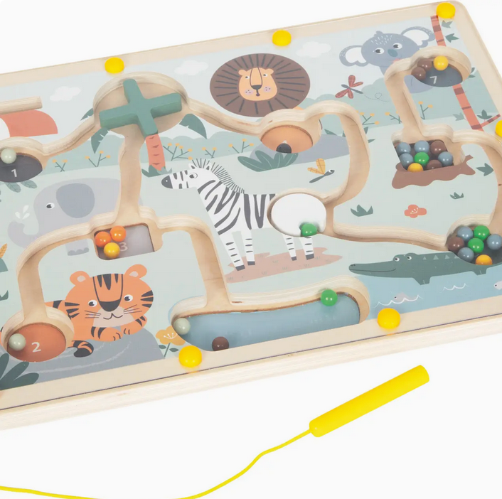 Magnetisches Labyrinth „Safari“ | Spielzeug | Holzspielzeug