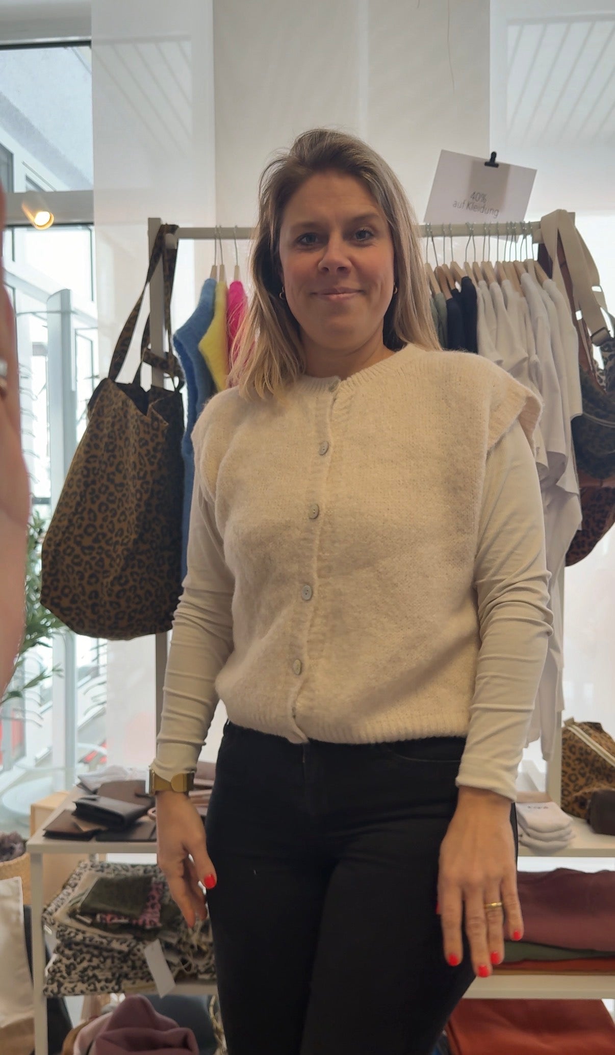 Ärmellose Weste Beige