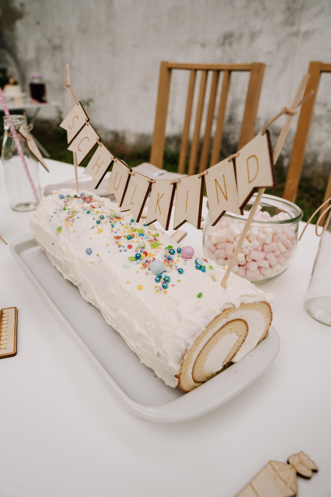 Caketopper Schulkind Wimpelkette Einschulung