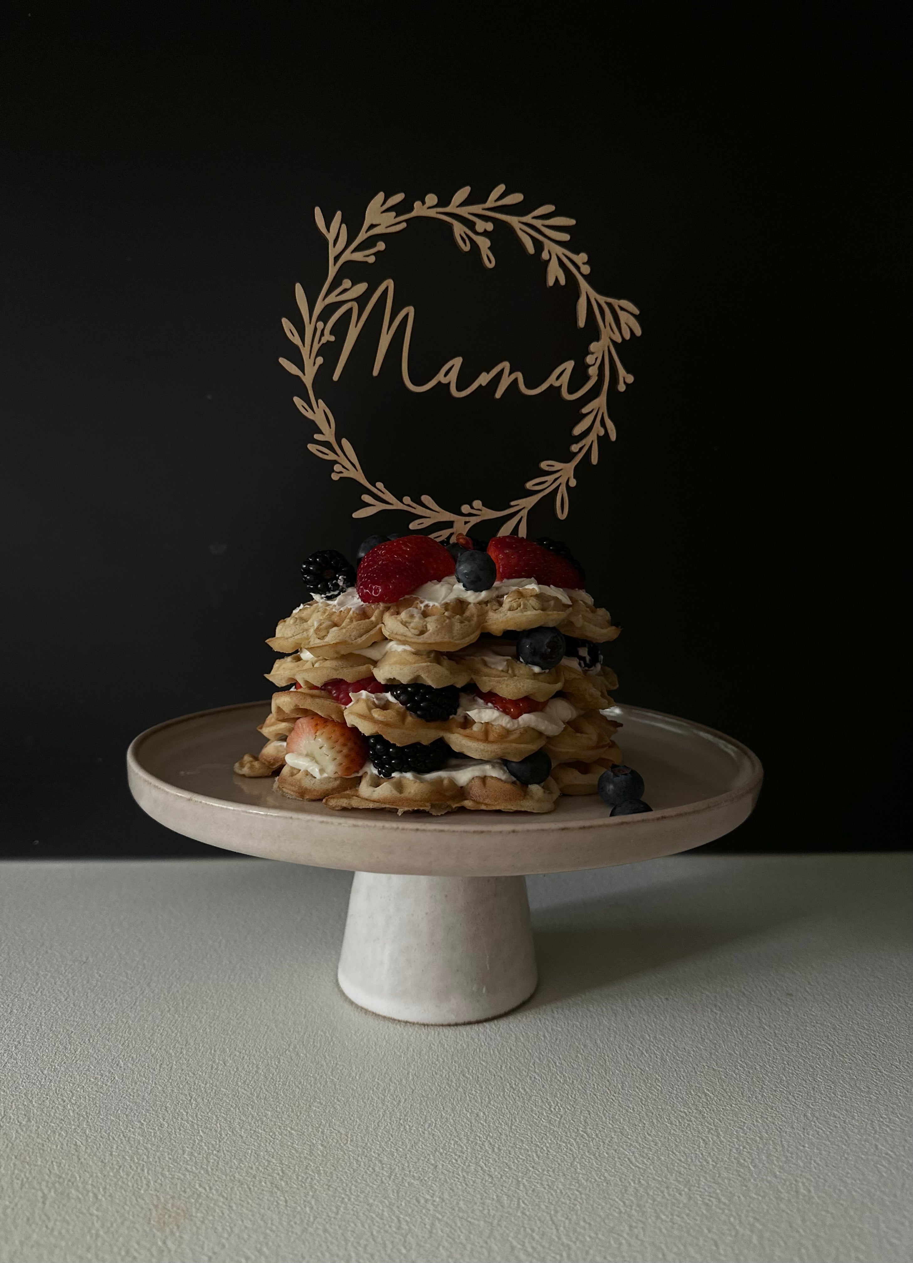 Caketopper Blumenkranz Mama