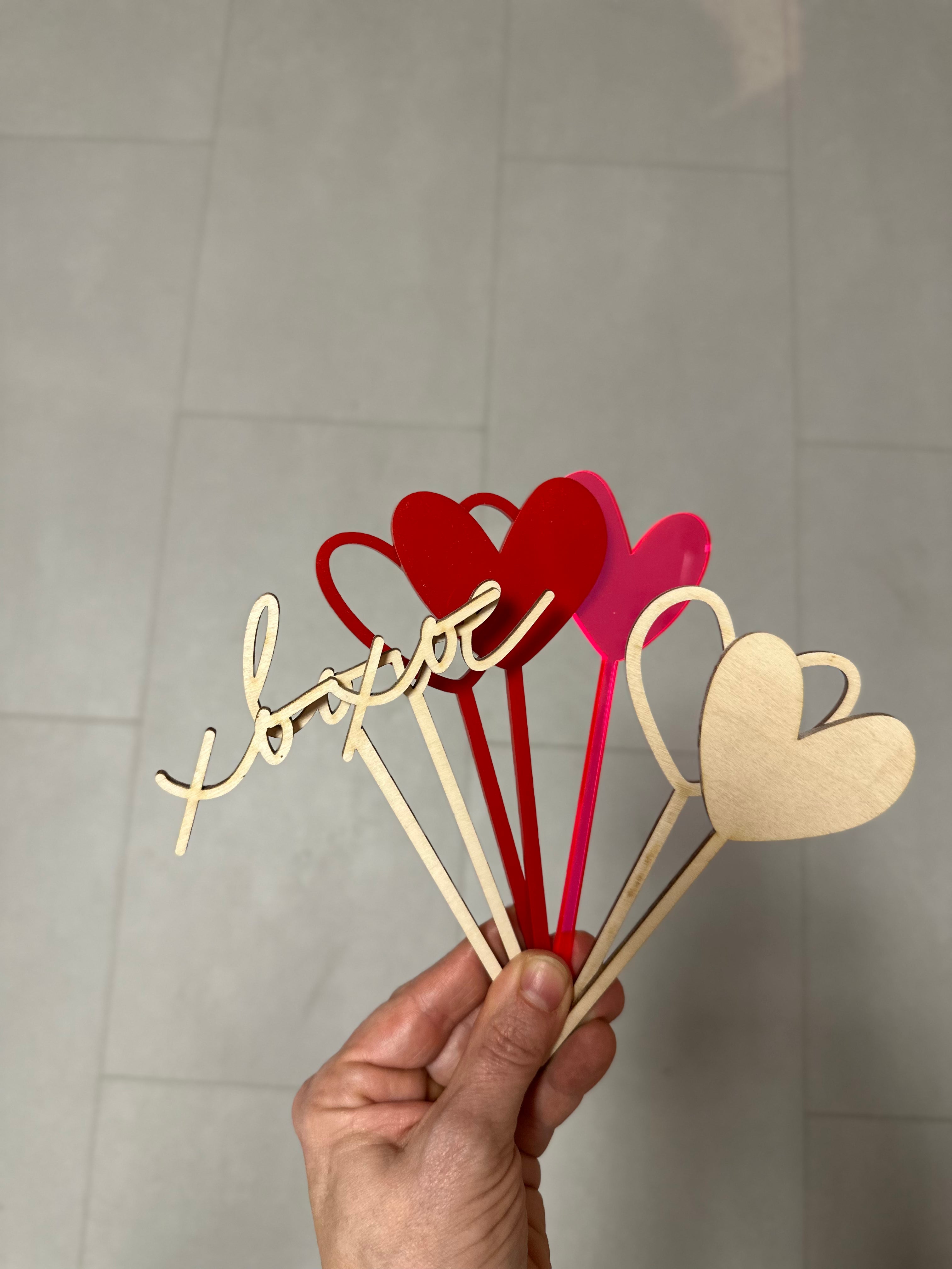 Caketopper Herz XoXo Love