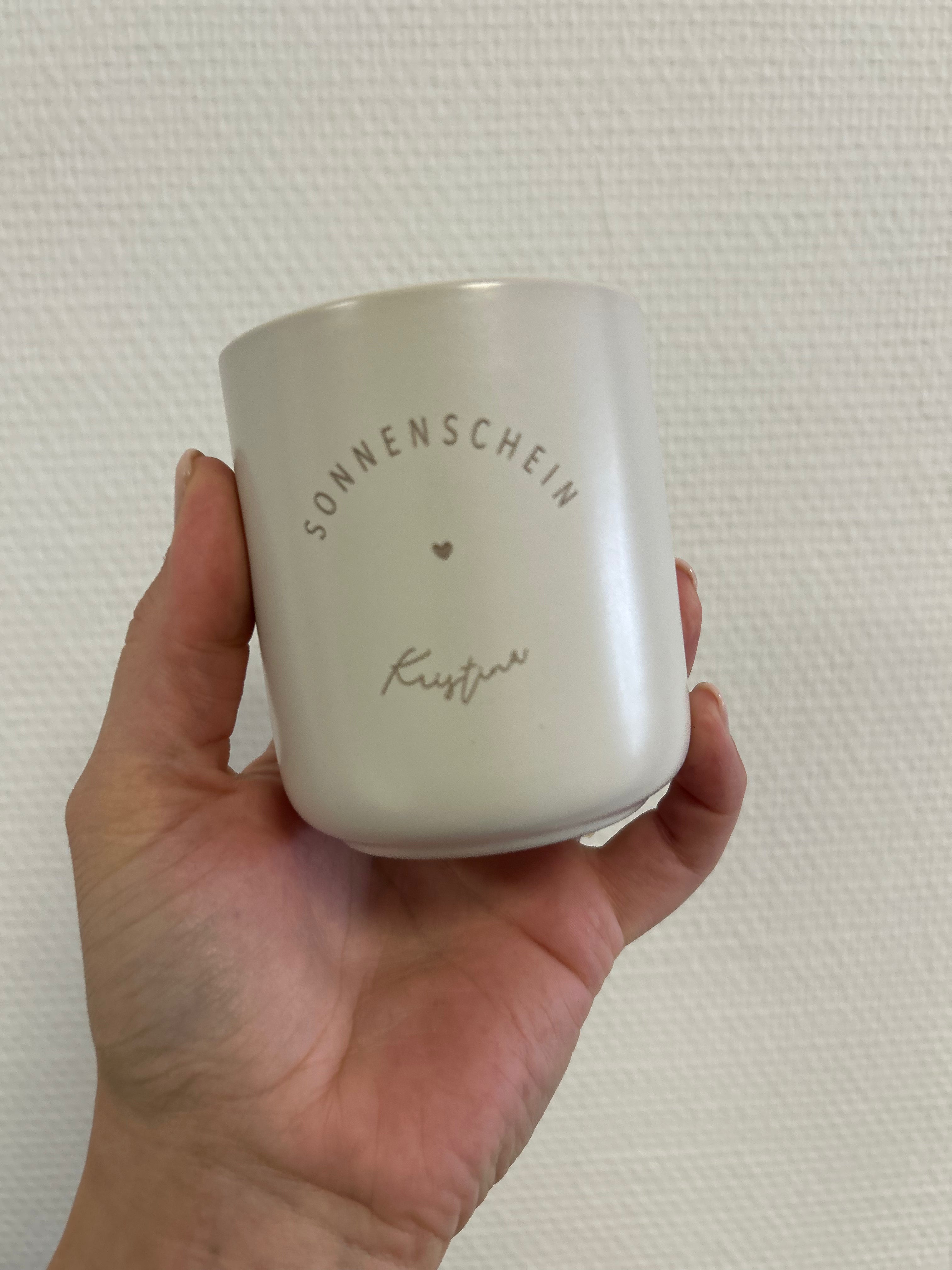 SONNENSCHEIN / Becher graviert Keramiktasse personalisiert