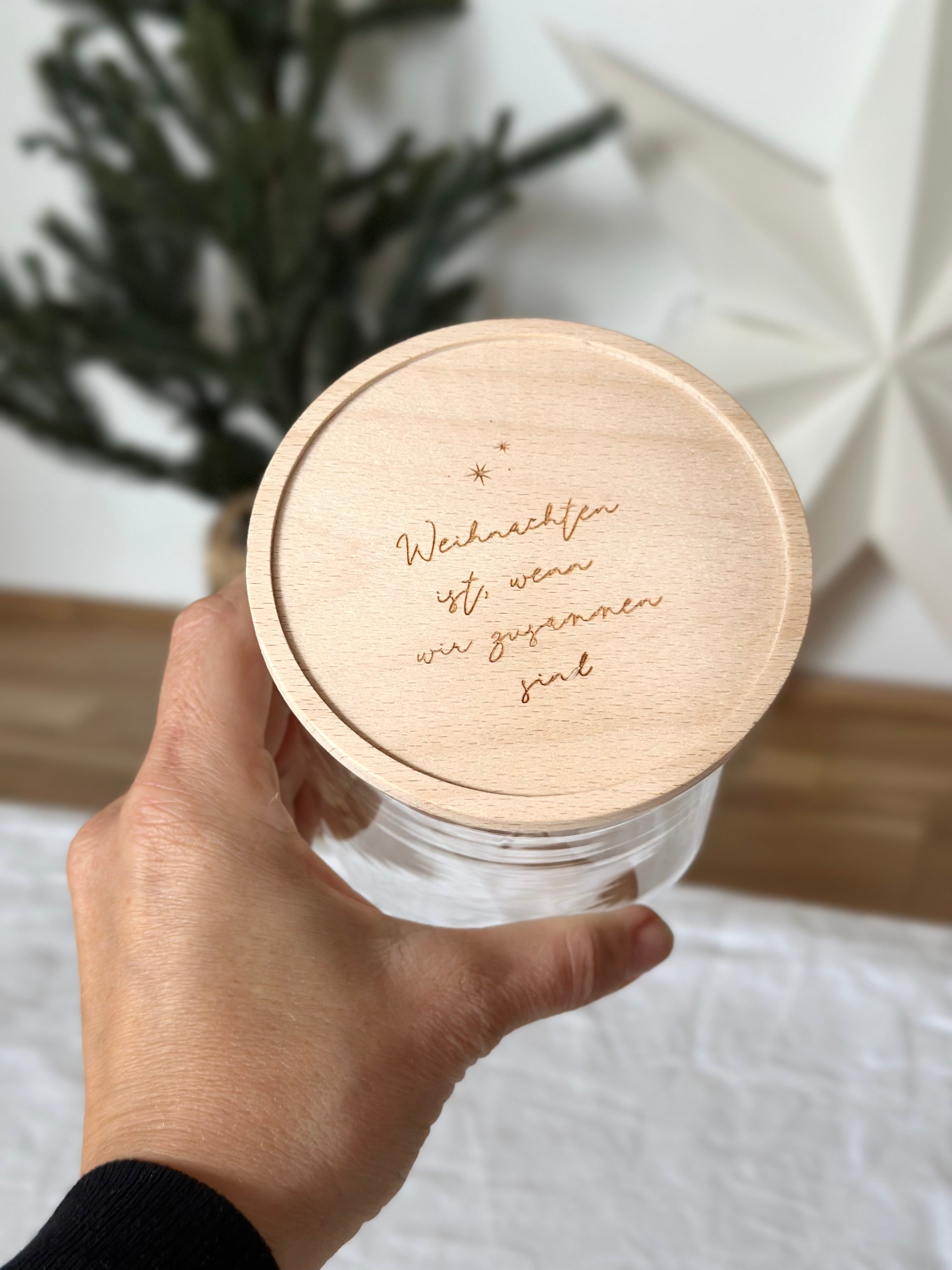 Vorratsglas Weihnachten ist, wenn wir zusammen sind Keksdose Personalisiert