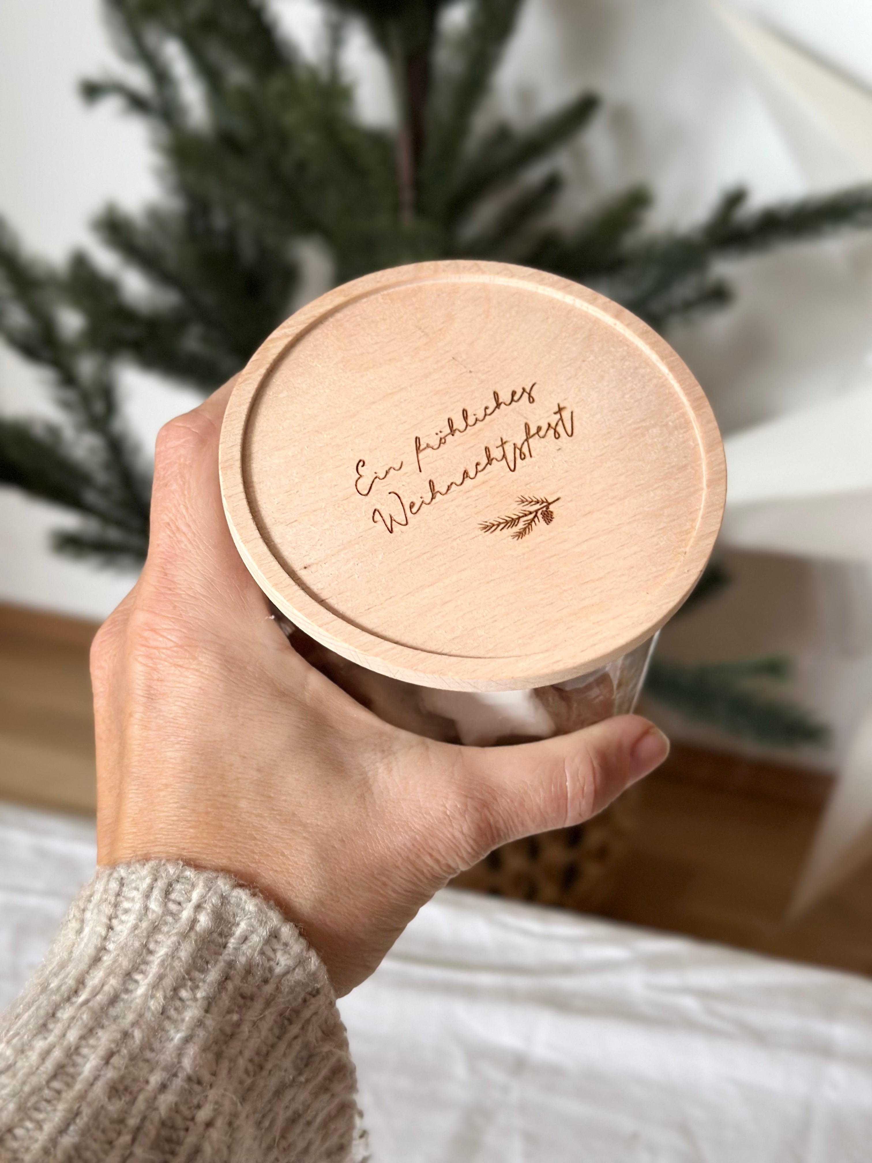 Vorratsglas ein fröhliches Weihnachtsfest Keksdose Personalisiert