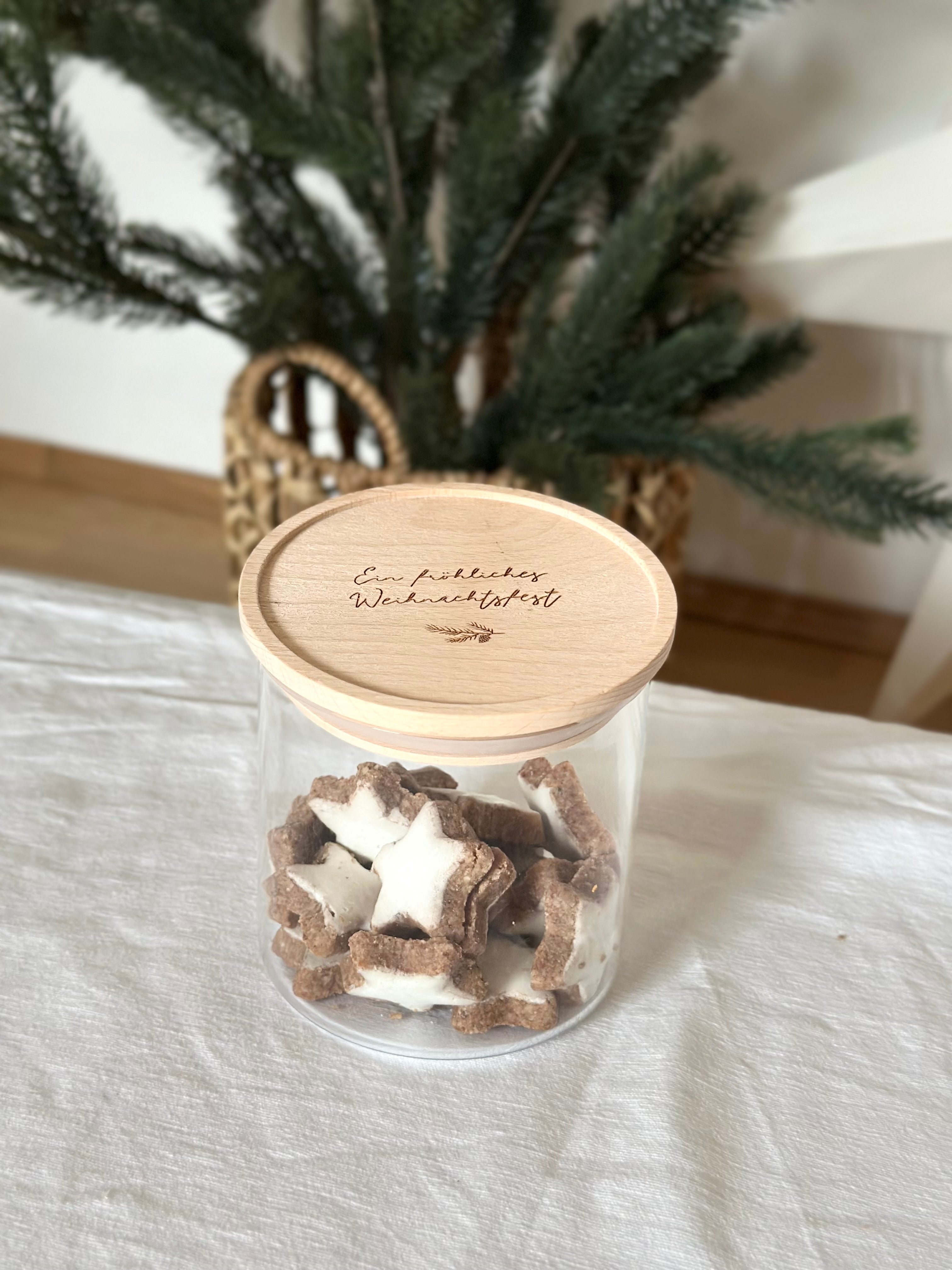 Vorratsglas ein fröhliches Weihnachtsfest Keksdose Personalisiert