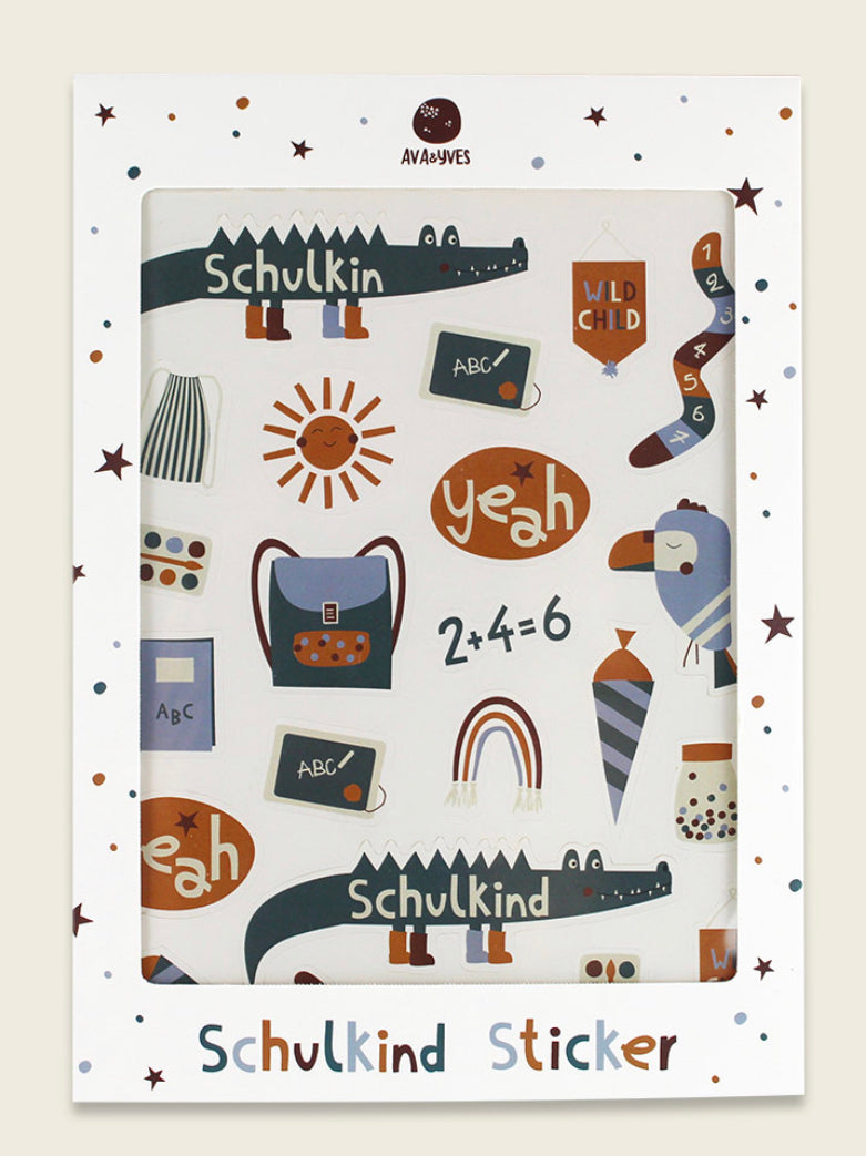 Klebe-Sticker Schulkind (Adventure)