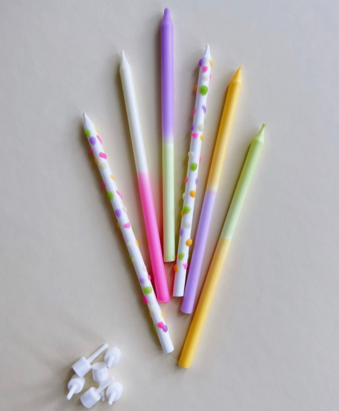Kuchenkerzen 6er Set Spring