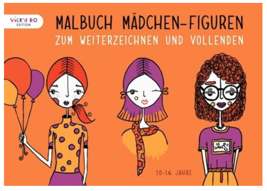 Malbuch Mädchen-Figuren zum Weiterzeichnen und Vollenden. 10-16 Jahre