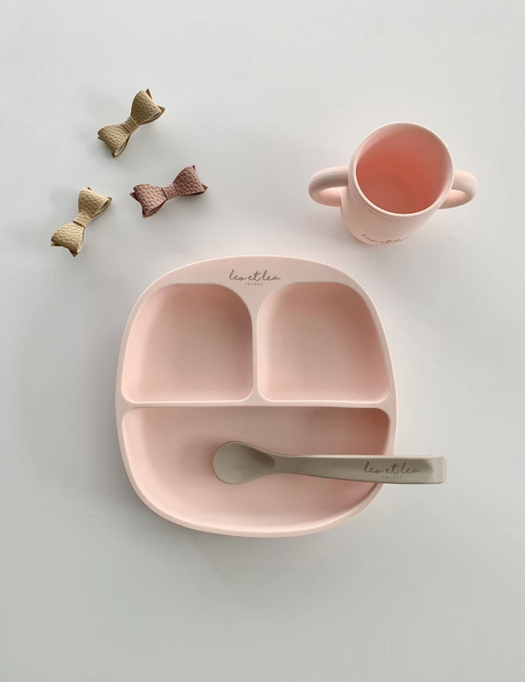 Silikonteller Dusty Rose 3 Fächer Leo et Lea
