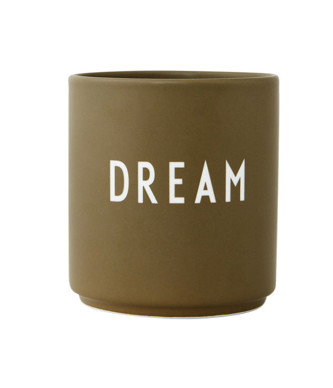 Becher DREAM Khaki Design Letters