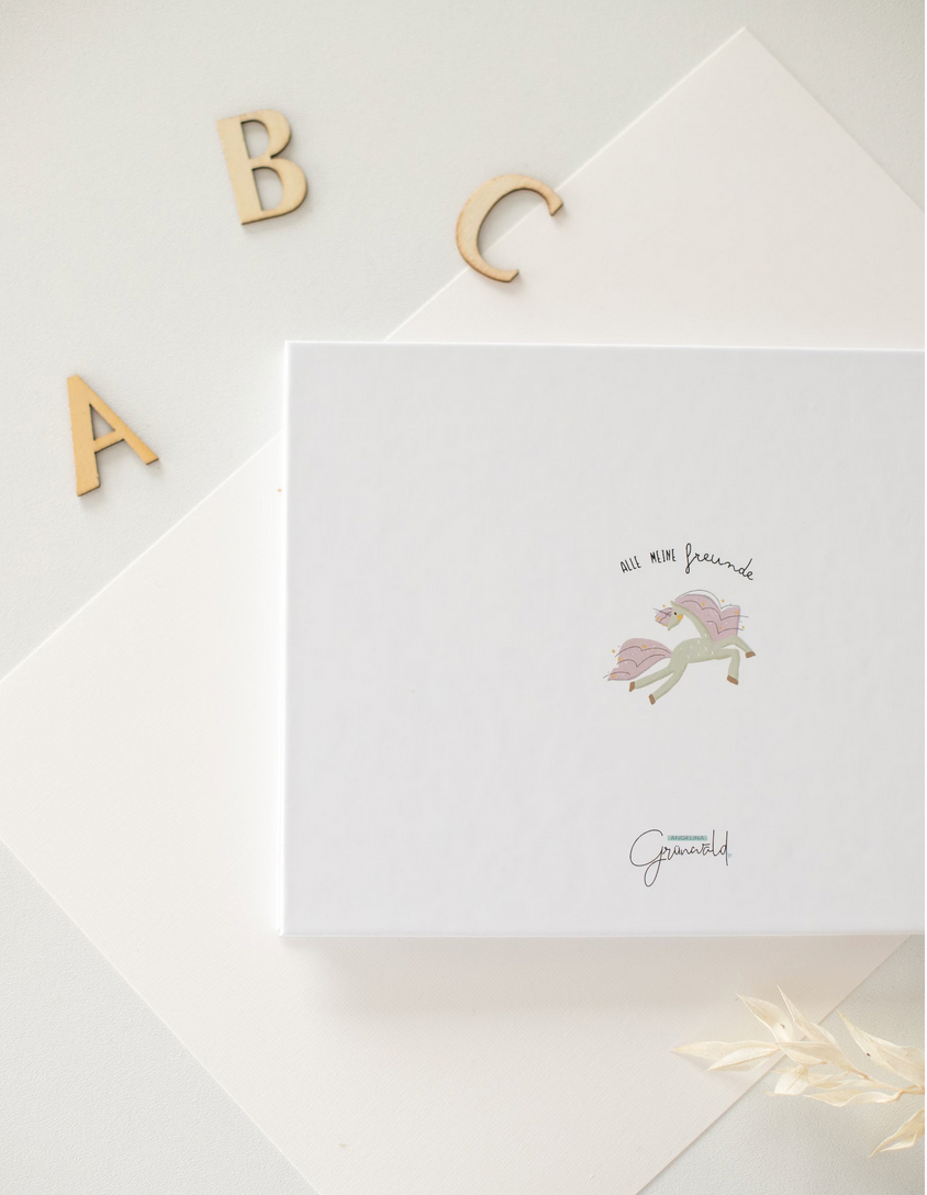 Freundebuch Einhorn Gruenwald Design