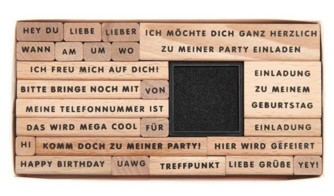 Paper Poetry Stempelset Einladung zum Geburtstag