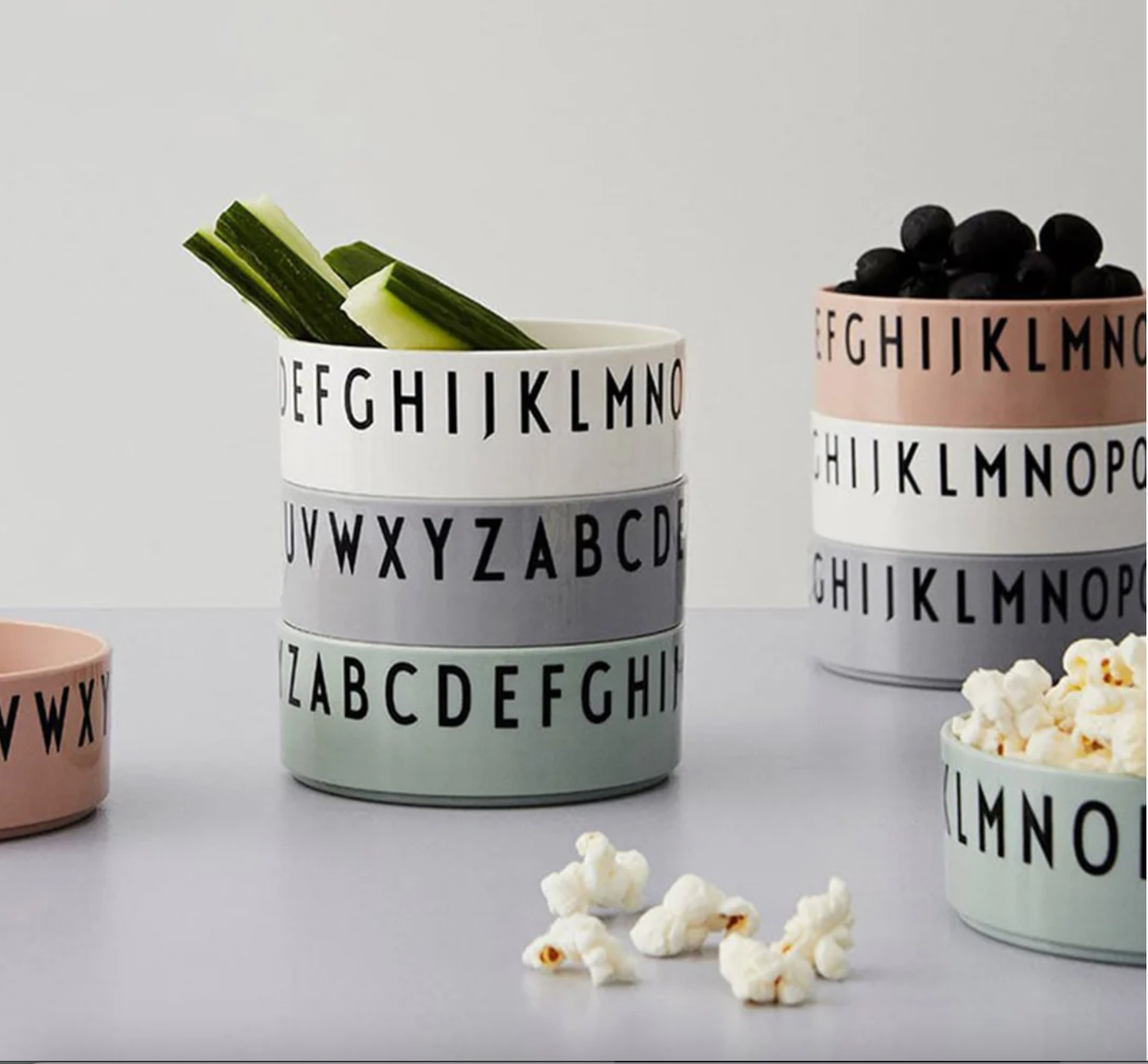 Essen & Lernen Runde Schüssel Tritan Design Letters