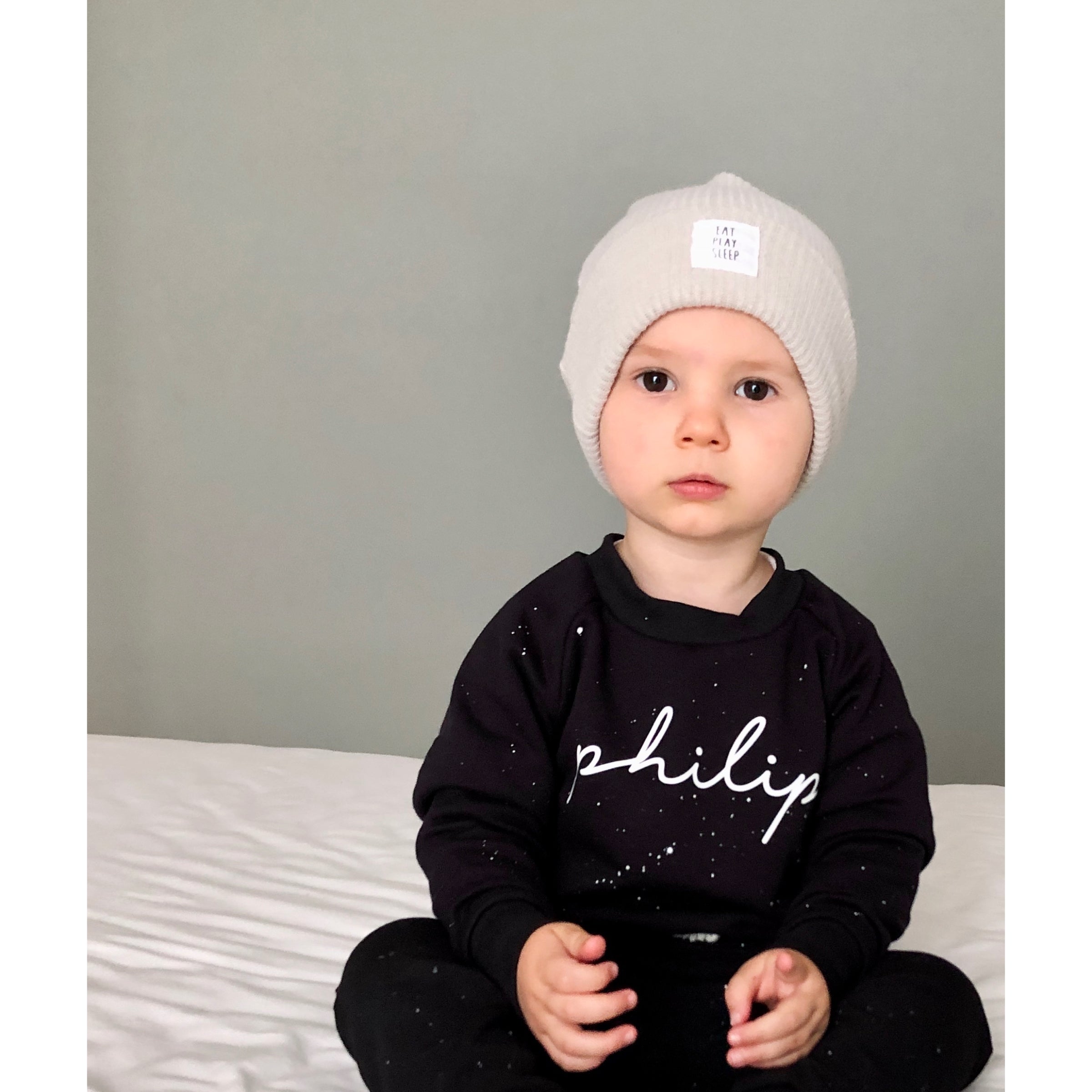 SWEATER PRINT SPLASH BLACK