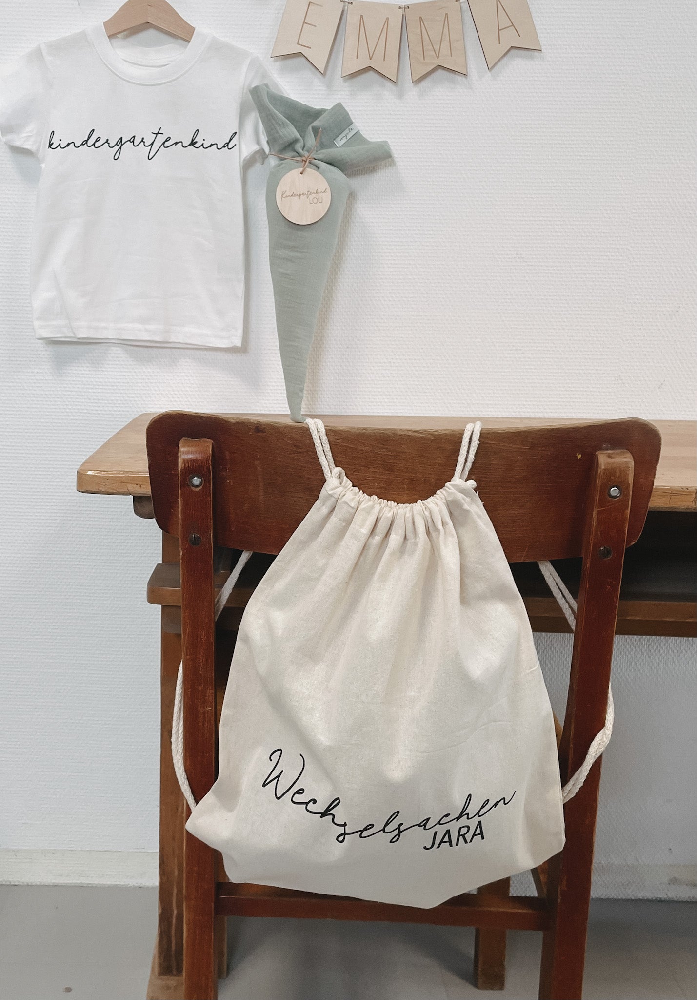 Wechselkleidung Beutel Personalisiert mit Name Kindergarten I Wechselwäsche I Wechselbeutel Schule Wechselsachen Turnbeutel I Kleiderbeutel