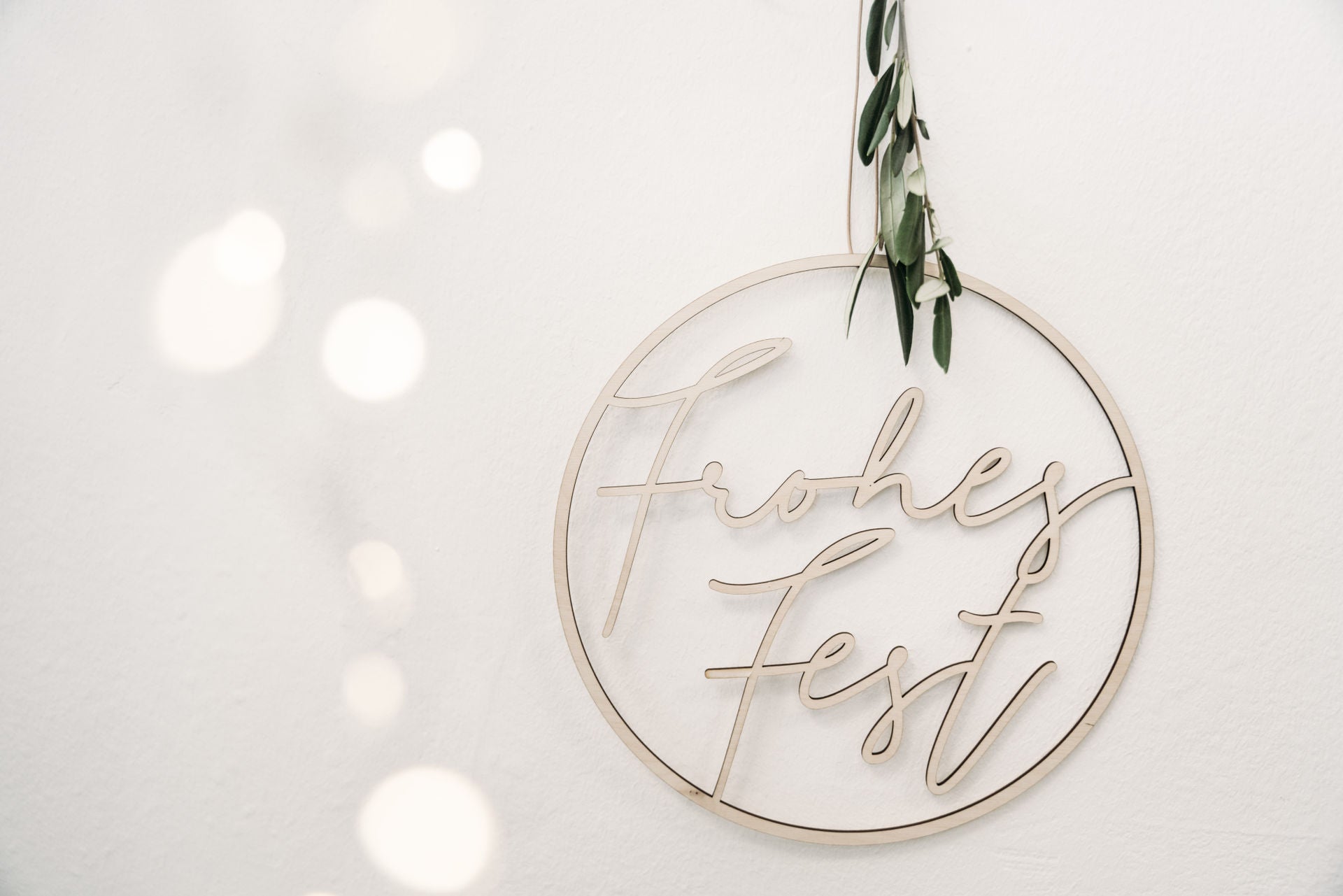 Holzkranz Frohes Fest