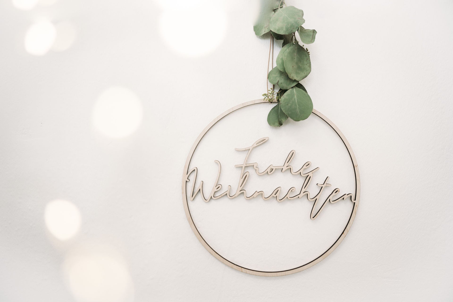 Holzkranz Frohe Weihnachten