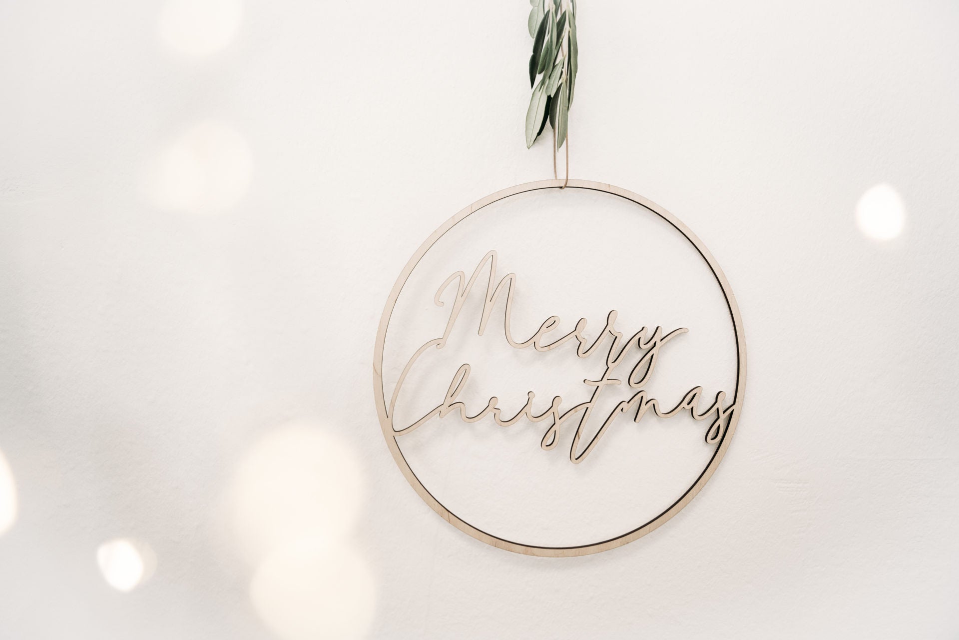 Holzkranz Merry Christmas