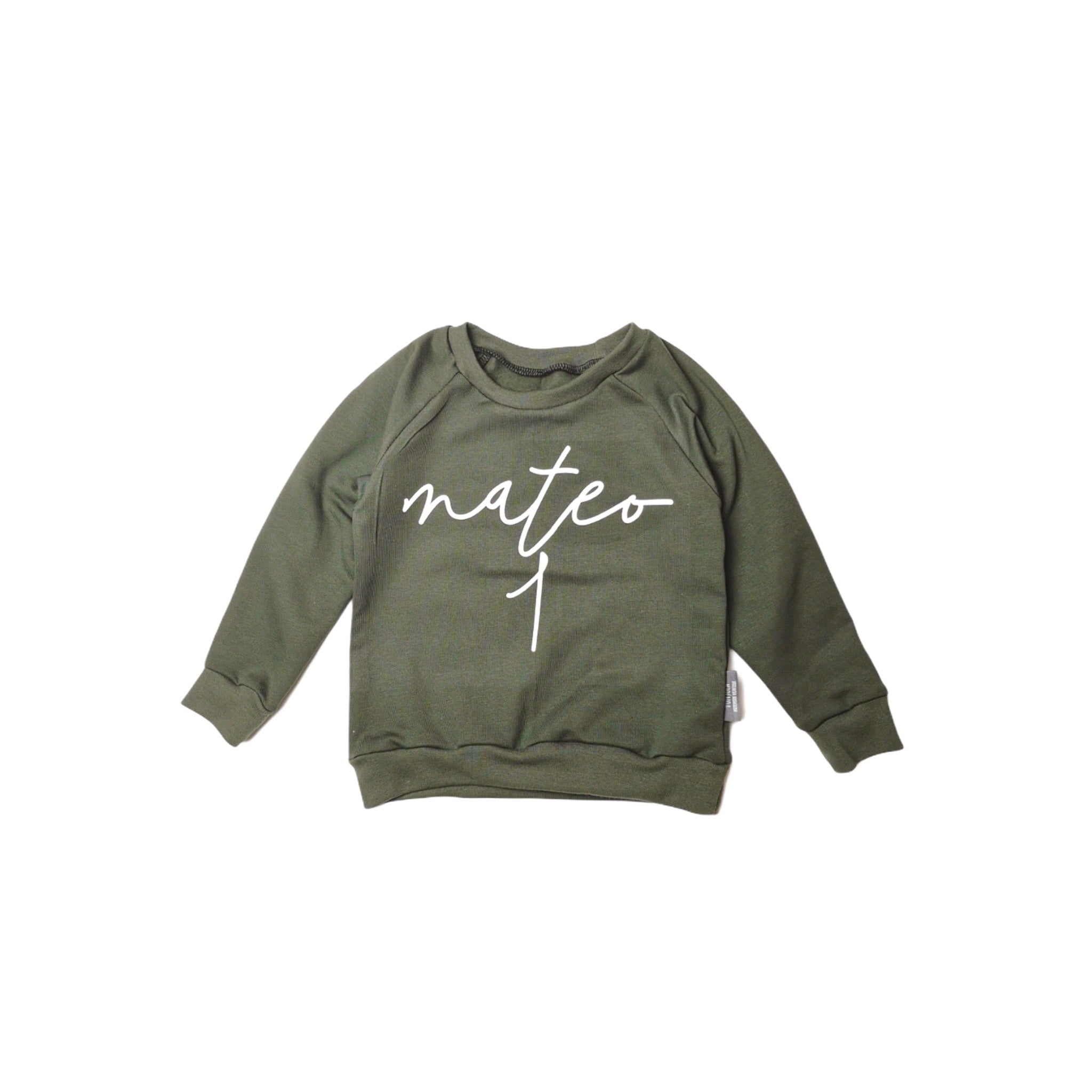 BIRTHDAY SWEATER NAME + NUMBER KHAKI