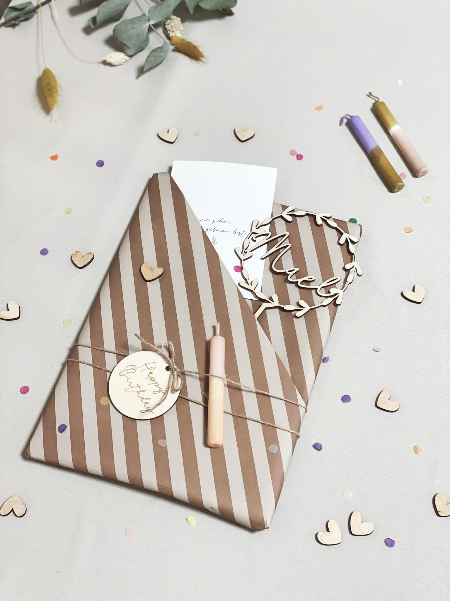 Caketopper Blätter Personalisiert