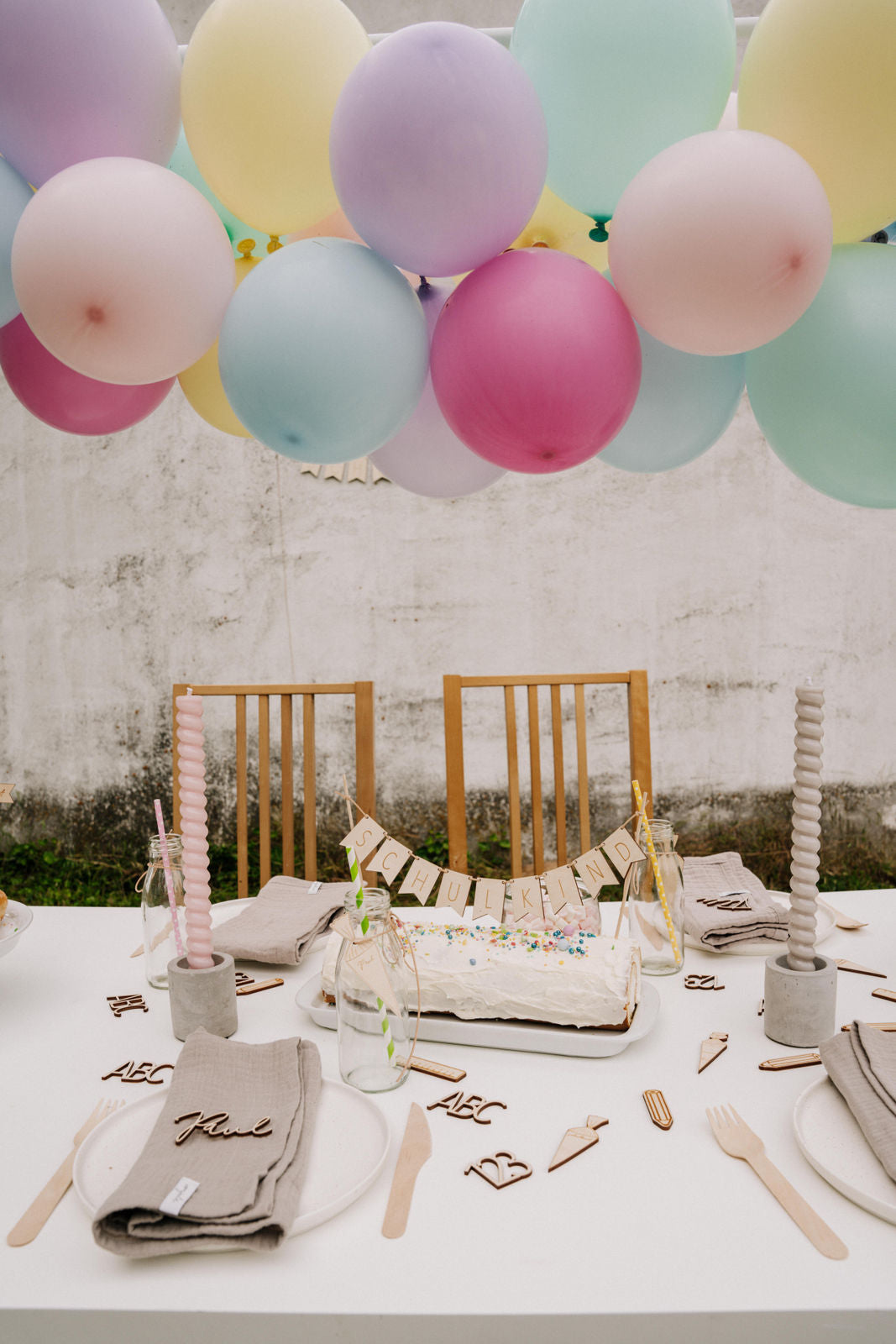 Streudeko Tischdeko Einschulung