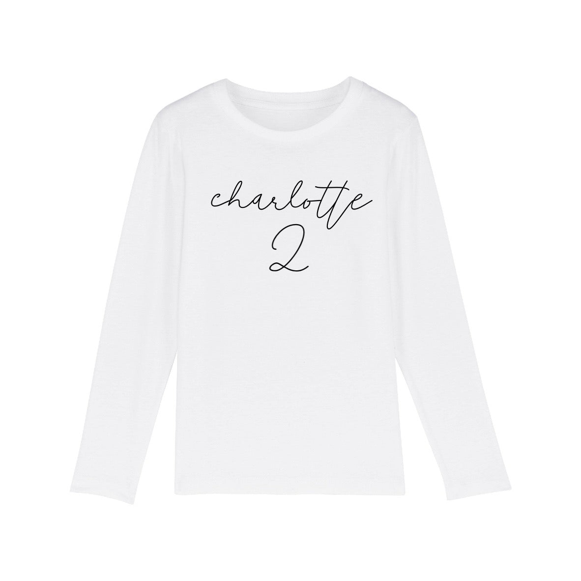 BIRTHDAY LONGSLEEVE NAME + NUMBER WHITE