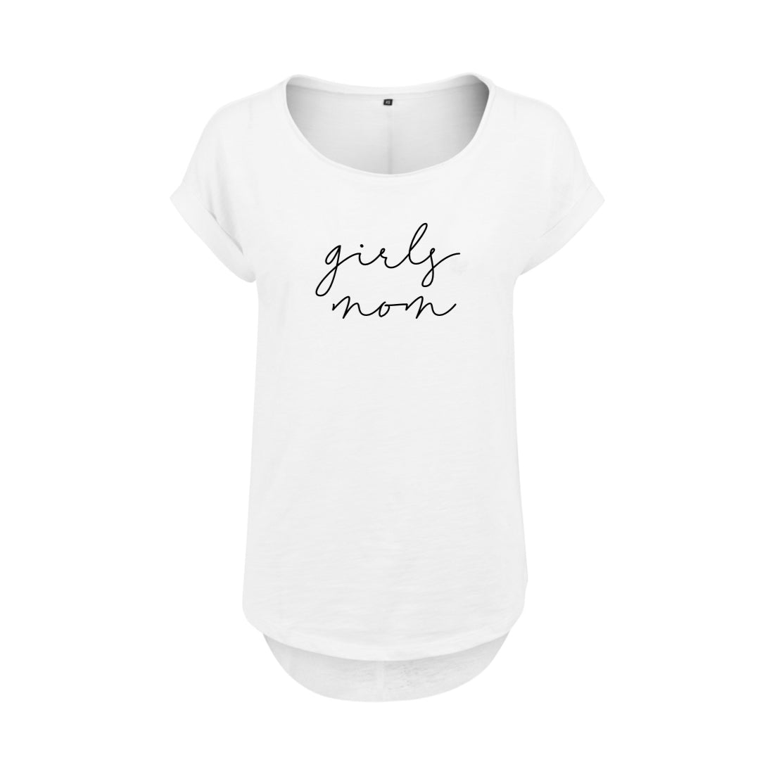 GIRLS MOM SLUB Tshirt weiß