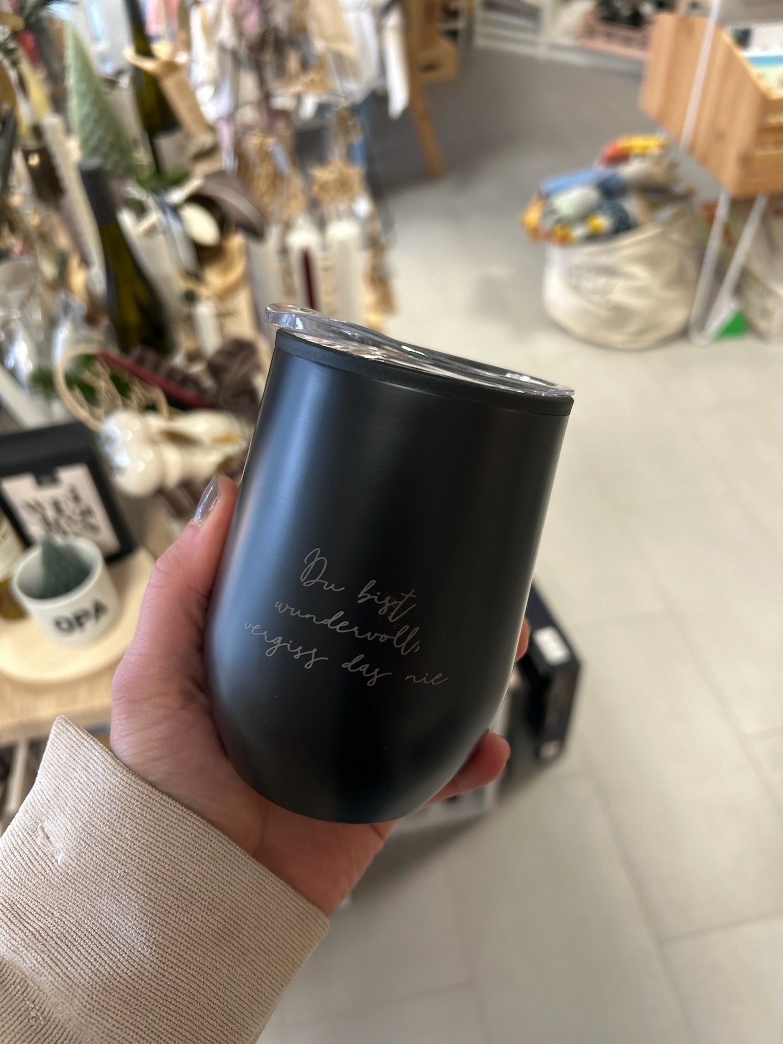 Thermobecher individuell graviert mit Name oder Spruch