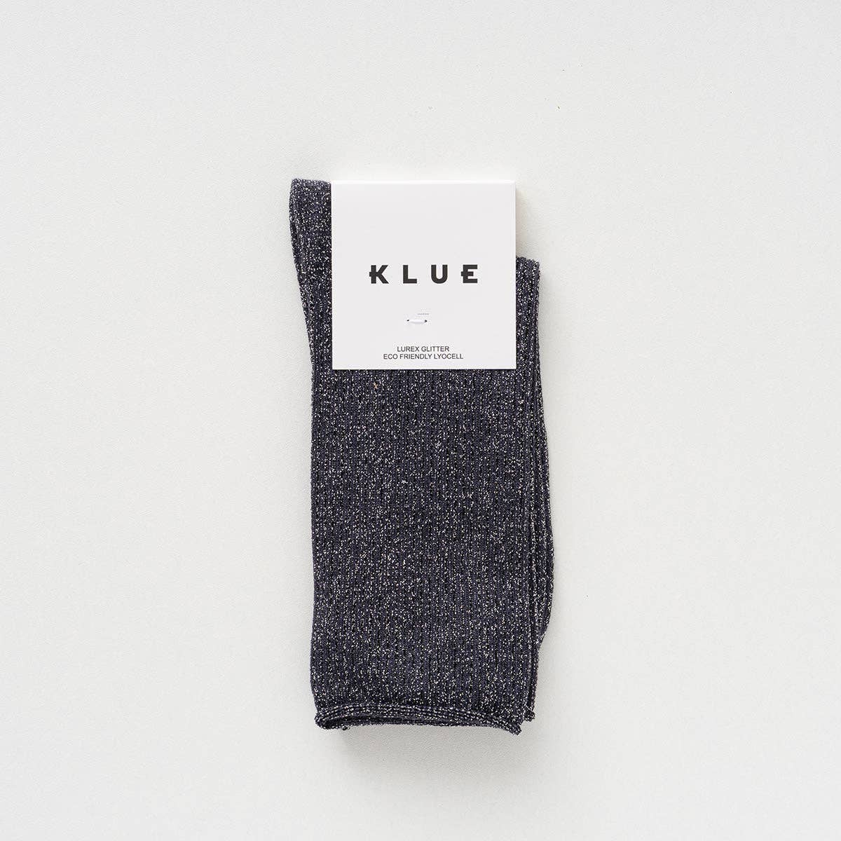 KLUE Glitter Lurex-Socken aus umweltfreundlichem Lyocell | Grau: 36-40