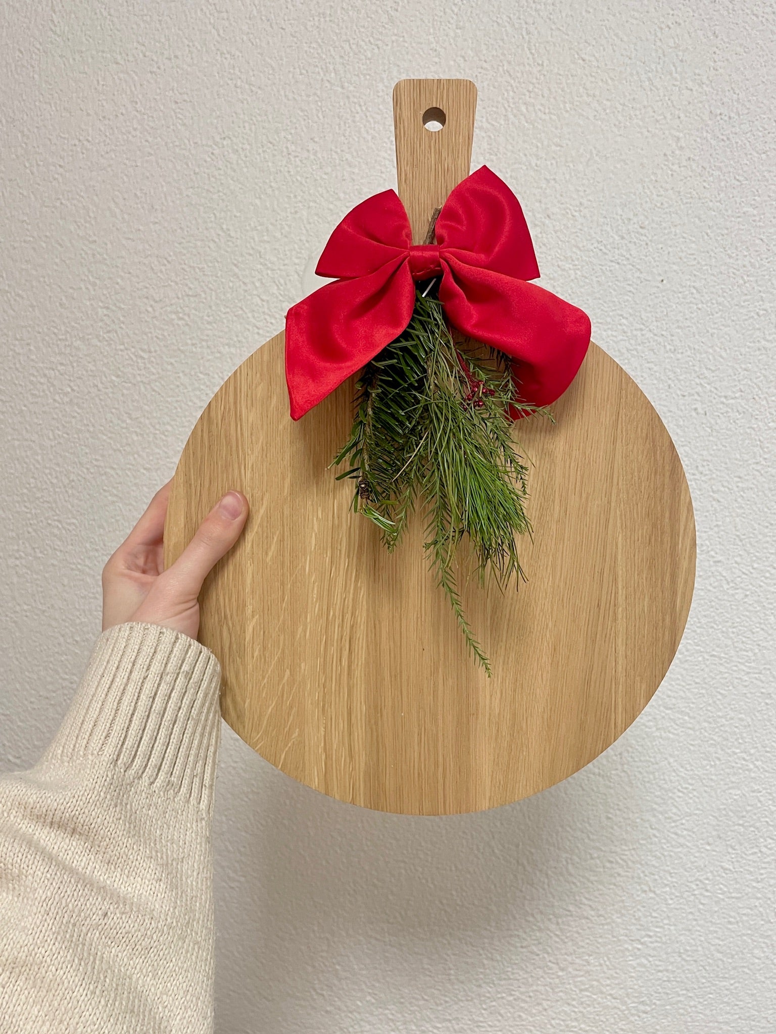 Personalisiertes Rundes Schneidebrett Eiche