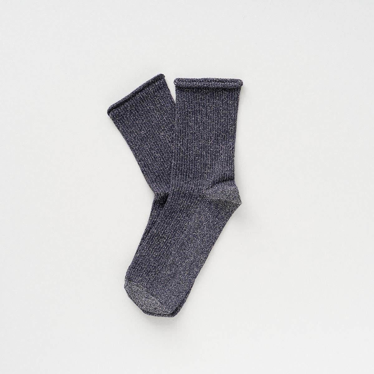 KLUE Glitter Lurex-Socken aus umweltfreundlichem Lyocell | Grau: 36-40
