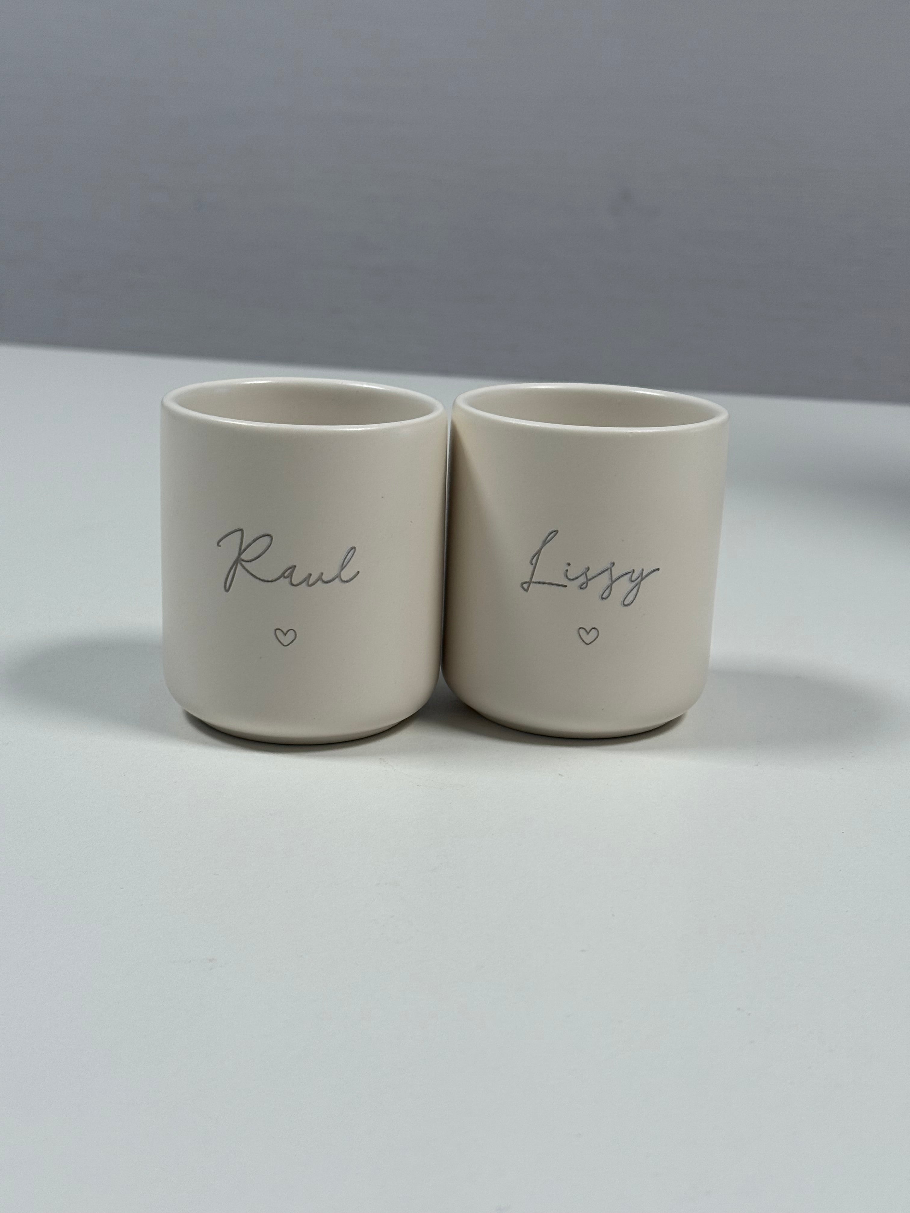 Name individuell Becher graviert Keramiktasse