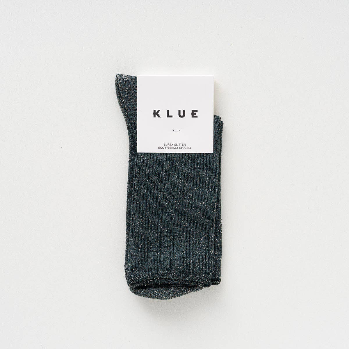 KLUE Glitzer-Lurex-Socken aus umweltfreundlichem Lyocell | Grün: 36-40