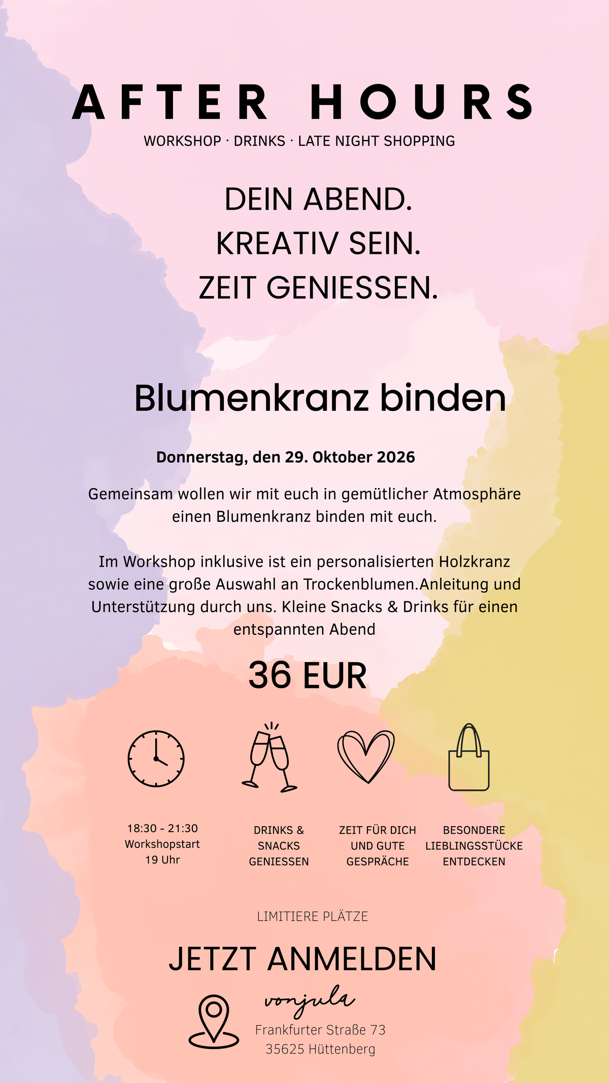 AFTER HOUR, 29.10.26 // Blumenkranz binden