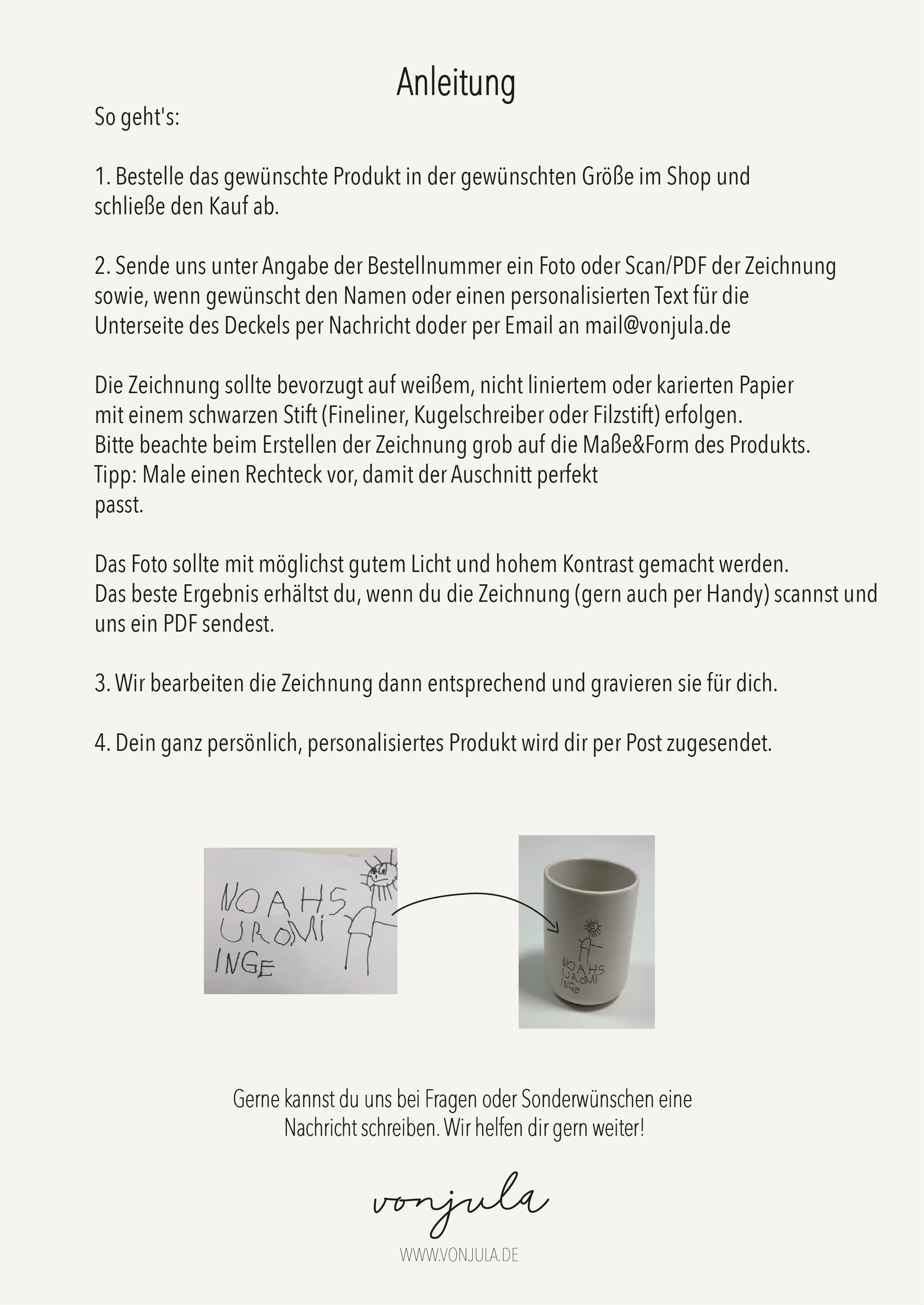 Espressotasse Henkel mit eigener Zeichnung I individuell gravierte Keramik