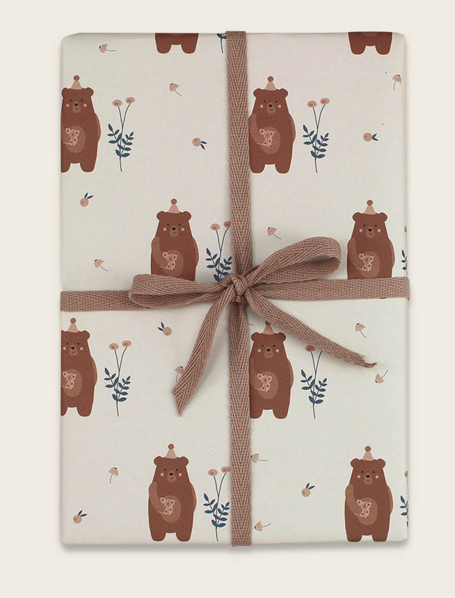 Geschenkpapier Bären Rosa
