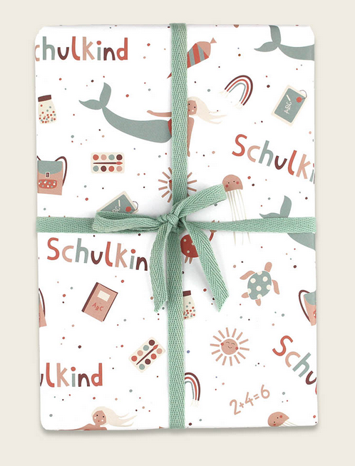Geschenkpapier Schulkind Meerjungfrau
