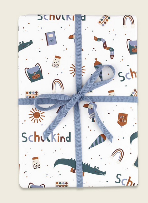 Geschenkpapier Schulkind Adventure