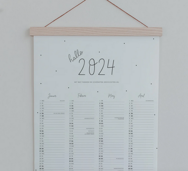 Wandkalender 2024 Eulenschnitt