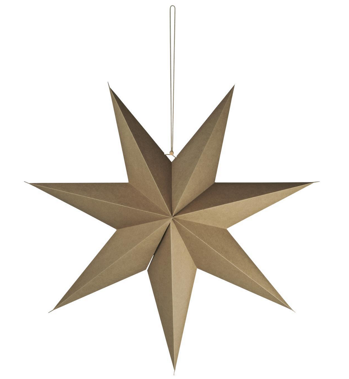 Stern zum Aufhängen Papier natur 7-seitig Ø:90 cm