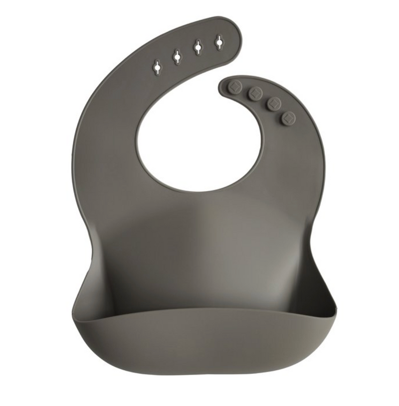 Silikon Lätzchen Grey Mushie
