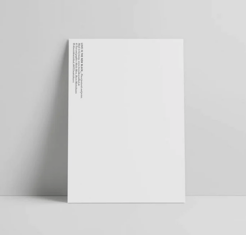Best Memories Come from crazy ideas Postkarte Love is the new Black