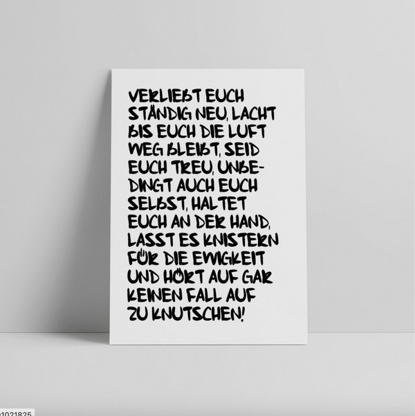 Verliebt euch Postkarte Love is the new Black
