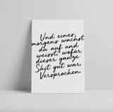 Eines Morgens Postkarte Love is the new Black