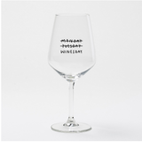 "Monday Tuesday Winesday" Weinglas by Johanna Schwarzer × selekkt