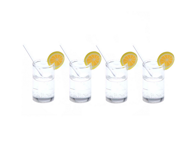 Rico Design Miniatur Gin Tonic 4 Stück I Wichtel