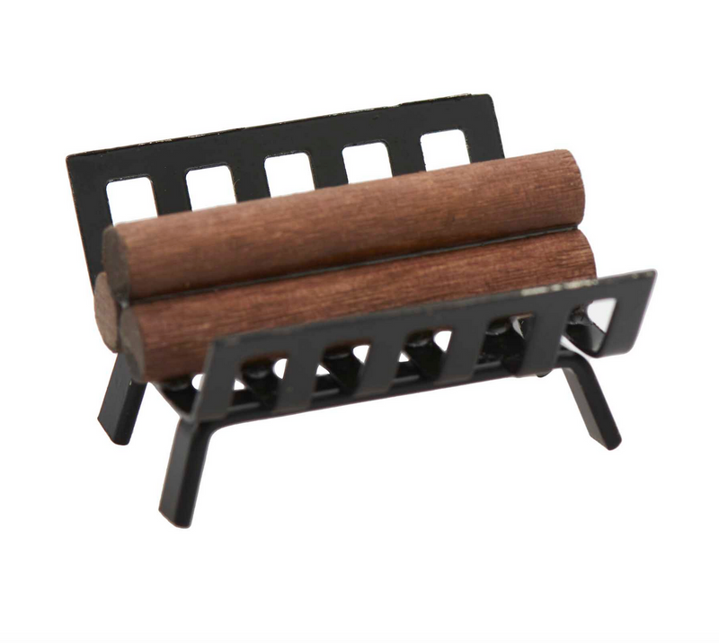 Rico Design Miniatur Kaminholz-Halter 3,2x2,8x2,2cm I Wichtelzubehör