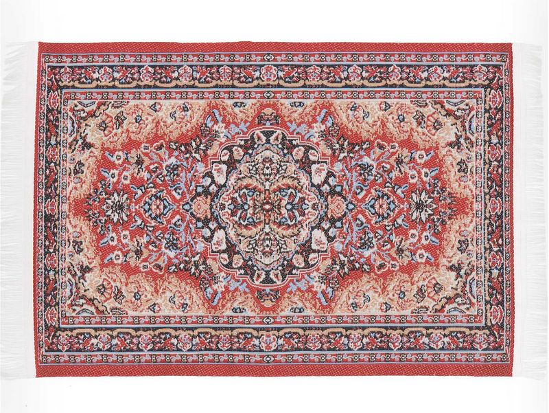 Rico Design Miniatur Teppich rot 10x16cm I Wichtelzubehör